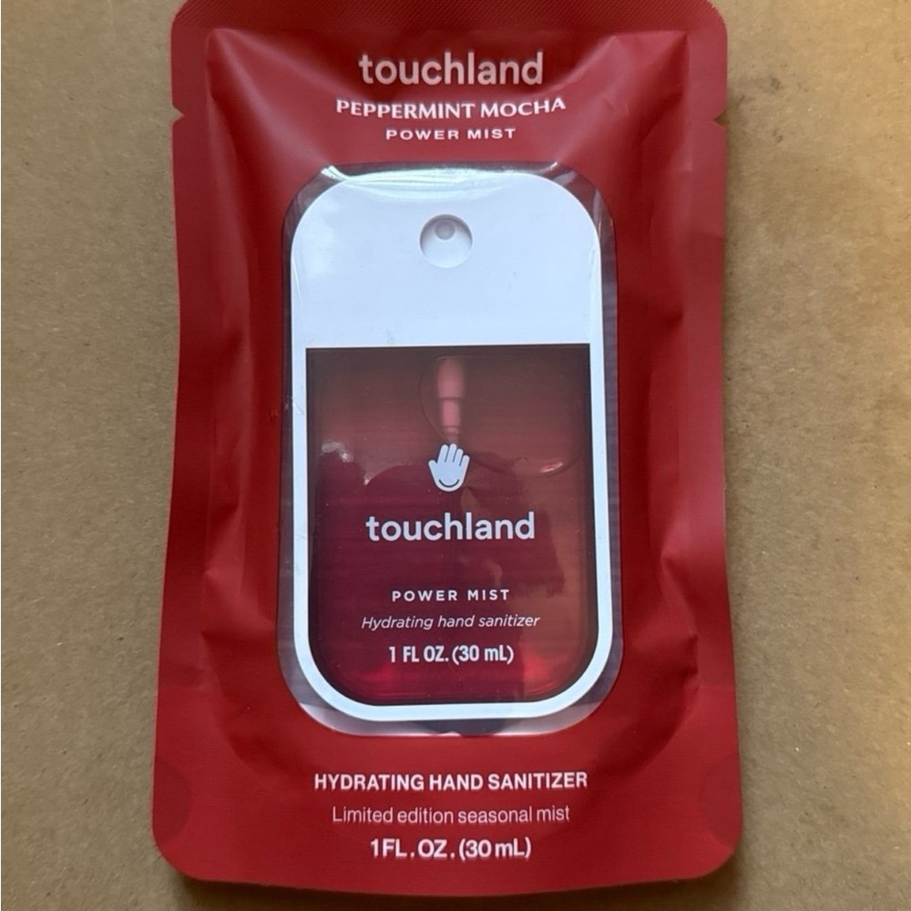 Touchland Peppermint Mocha Power Mist Hydrating Hand Sanitizer - Red